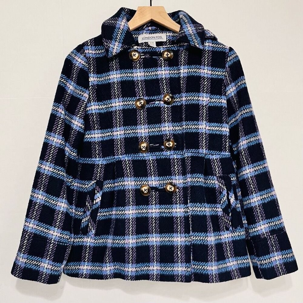 London Fog Girls Peacoat Sz 14/16 EUC